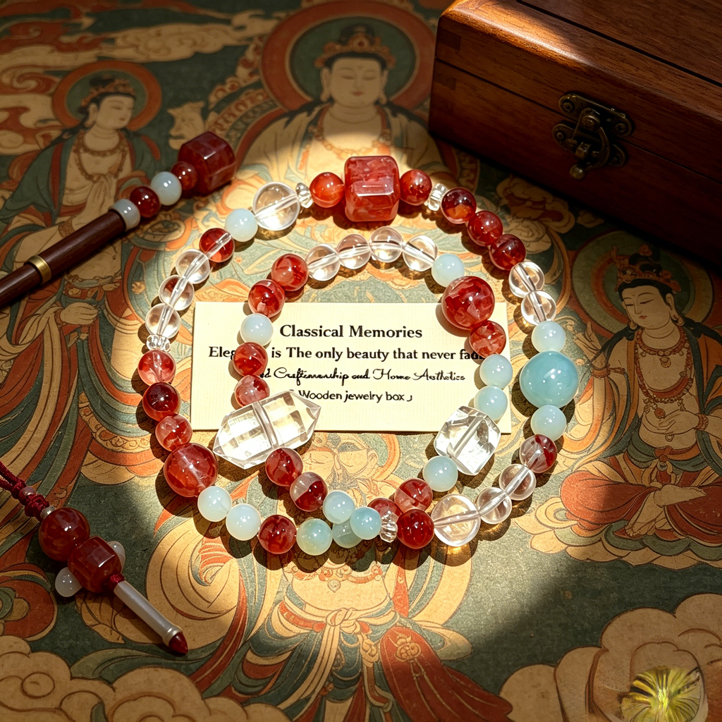Dunhuang Red Hematoid Desert Wealth Bracelet | Handmade Career Talisman Block Workplace Envy & Attract Raise