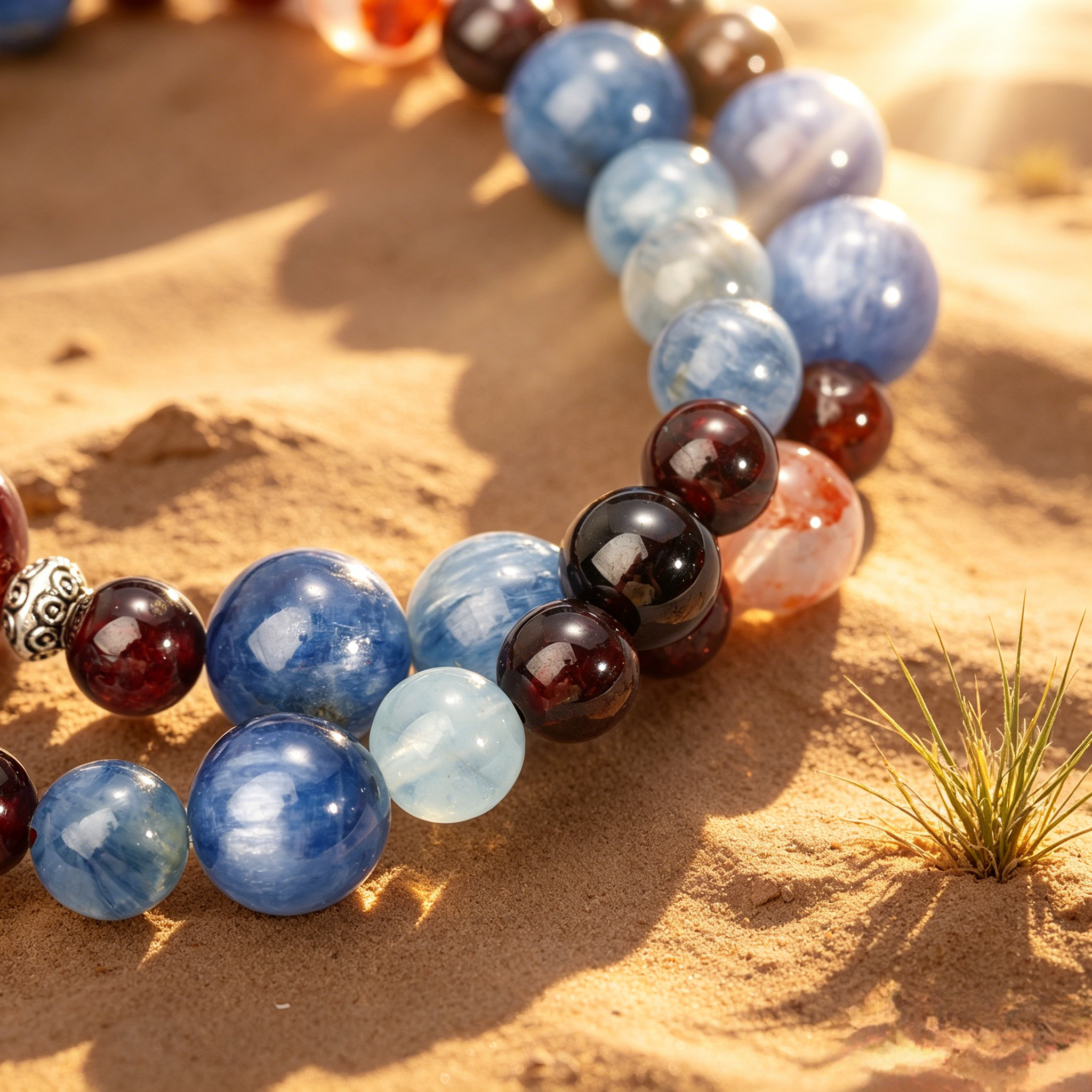 Fortunia Cosmic Serenity Kyanite Bracelet | Handcrafted Desert Inspired Gemstone Jewelry For Abundance & Inner Calm
