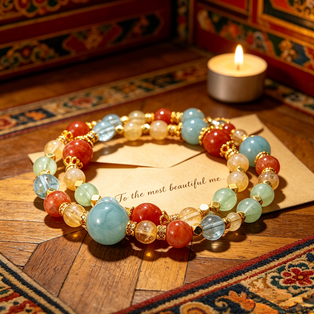 Fortunia Dunhuang Spirit Talisman Bracelet | Personalized Aura Aligner——Personalized crystal bracelet,  five element crystal, custom name energy bracelet, anti gossip charm, fortune alignment jewelry, healing spiritual talisman, july luck gift