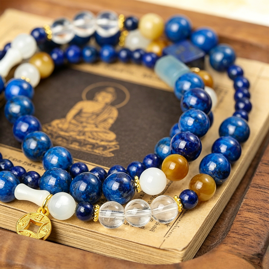 Custom Dunhuang Aura Aligner Hetian Jade Citrine Spiritual Talisman Bracelet Unisex Name Calibrated